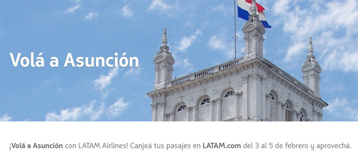 Vuelos Asunción Latam Pass Febrero 2017